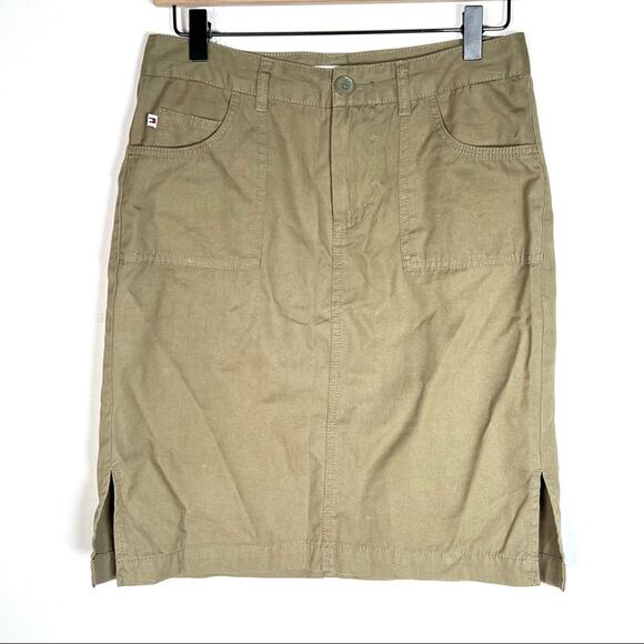 Tommy Hilfiger army green casual skirt size 2 B132 - Picture 1 of 4